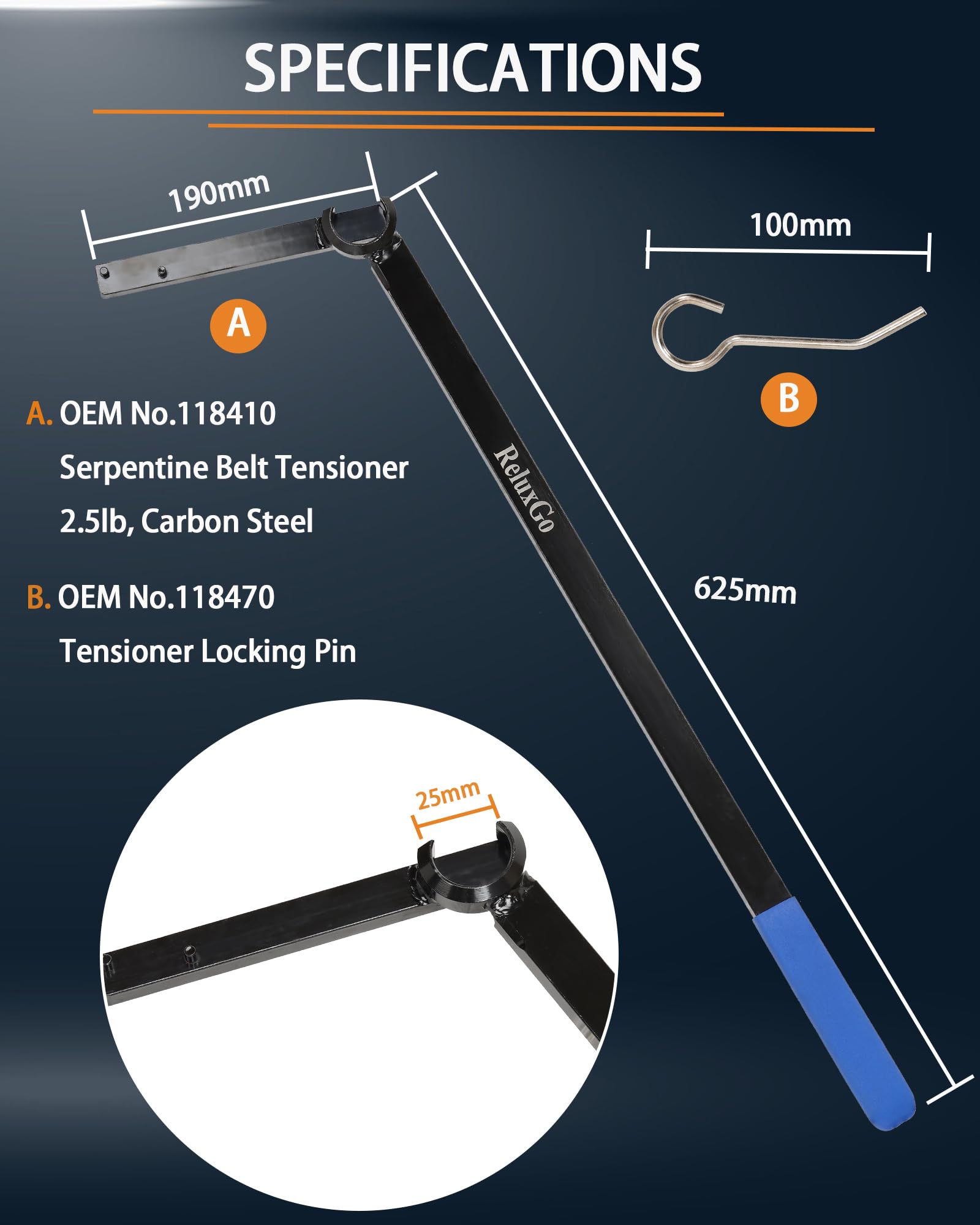 Amazon.com: ReluxGo Serpentine Belt Removal Tensioner Tool